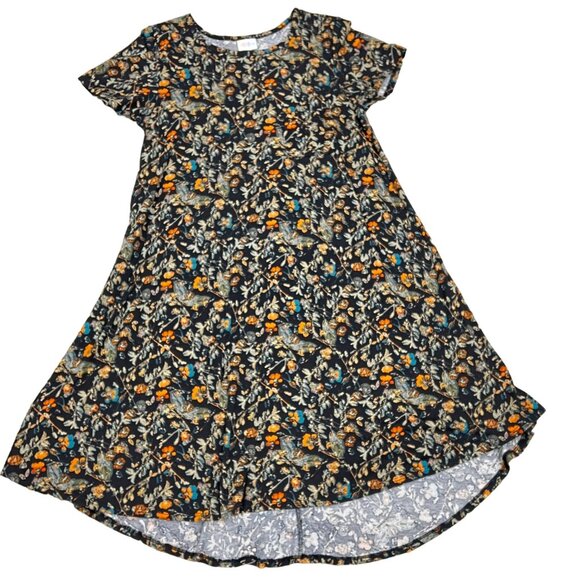 LuLaRoe Carly Swing Dress High Low Floral Small Polyester Women's - Picture 1 of 4
